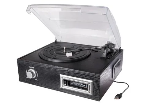 Digital converter record player Stock Photos