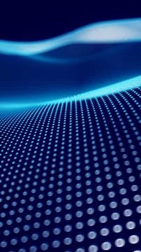A digital corporate backdrop with wave patterns and dots in shades of blue Stock Photos