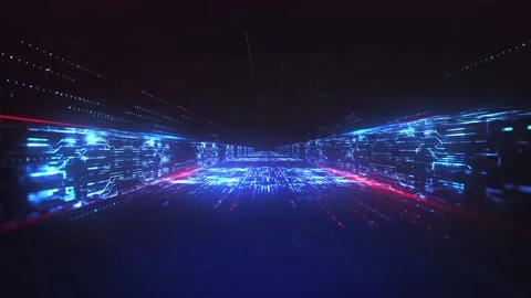 Digital Corridor Abstract Background Video Stock Footage 229498887