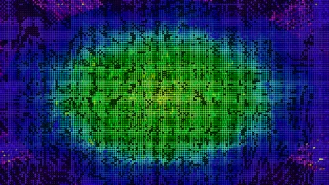 Digital Corruption Effect 4K — Glitch Overlay Seamless Loop Stock Footage 329679211