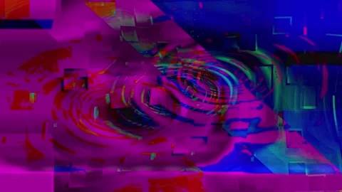 Digital Corruption Glitch Loop Wide Stock Footage 331075841