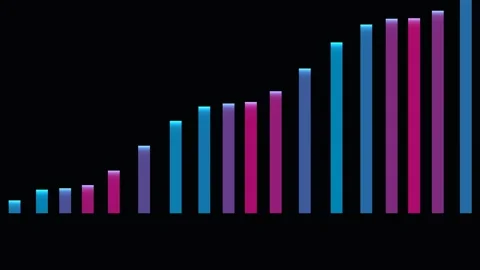 Digital corruption infographic elements create seamless Stock Footage 341749907
