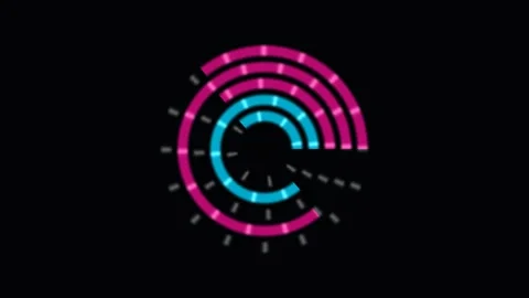 Digital corruption infographic elements create a visual Stock Footage 341752781