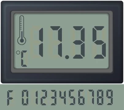 Digital count clock watch, with different numbers Illustrazione stock