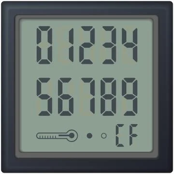 Digital count clock watch, with different numbers Illustrazione stock