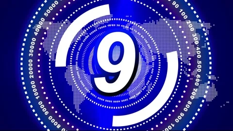 Digital Countdown 10-1 Animation Stock Footage 133980999