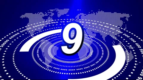 Digital Countdown 10-1 Animation Video stock 133981005