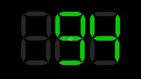 Digital countdown from 100 Stock Footage 260238786