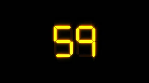 Digital Countdown 60 sec Stock Footage 44638384