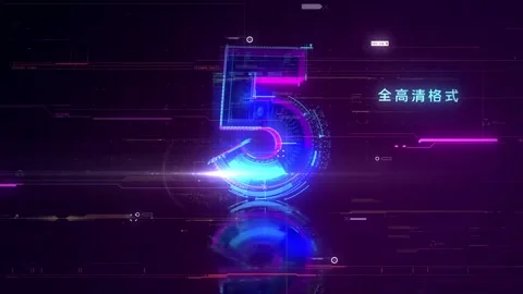 Digital Countdown btpic Video stock 171708520