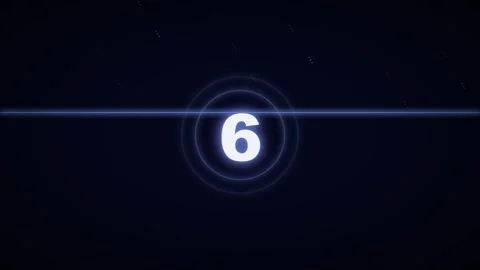 Digital Countdown Clock Animation on a Dark Background Video stock 347897235