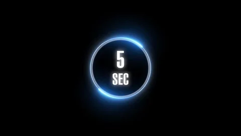 Digital countdown clock timer dashboards flash blue technical number eight .. Stock Footage 340999125