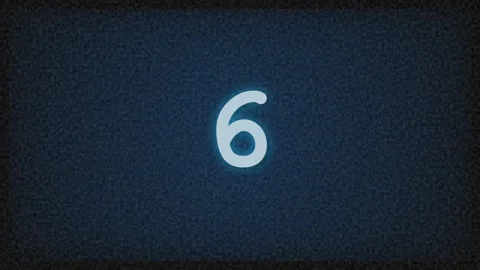 Digital Countdown Clock Timer with Retro Noise Texture Stock Footage 348191439