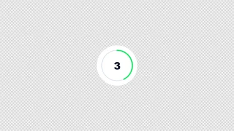 Digital Countdown Clock Timer Transparent Overlay Animation Stock Footage 346156582