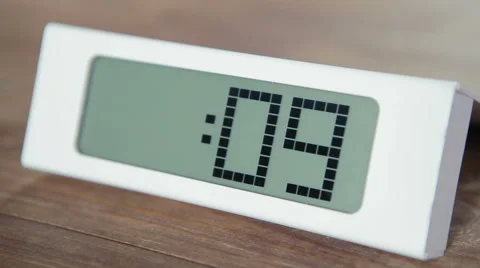 Digital Countdown Electronic Clock Stock Footage 62398788