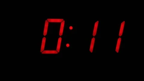 Digital countdown on an electronic scoreboard. Stock-Footage 172370483