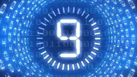 Digital countdown Stock Footage 7514793