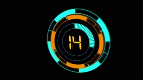 Digital Countdown leader graphic number 20 3d. Clock plate head countdown. 库存影片 157758380