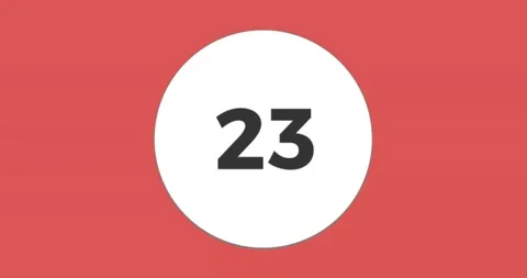 Digital Countdown Number Animation Stock Footage 144121413