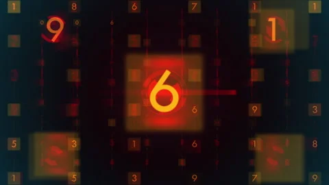 Digital Countdown Numeric Timer Animation Retro Film Leader Style 스톡 동영상 332222124
