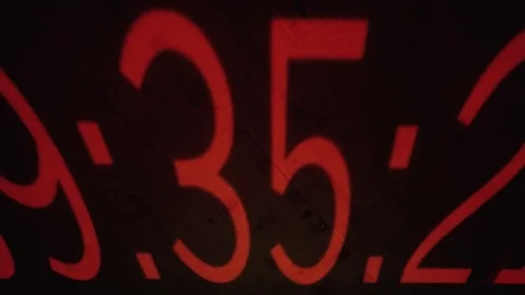 Digital countdown projected onto the floor Stock Footage 103367367