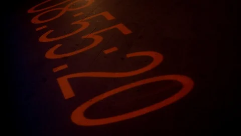 Digital countdown projected onto the floor Stock Footage 103367912