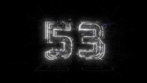 Digital countdown timer 10 sec against black background Stock Footage 327065147