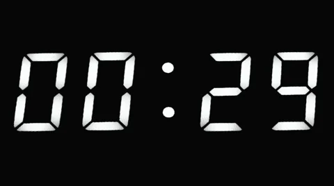 Digital countdown timer 30 seconds 2 Video stock 58799808