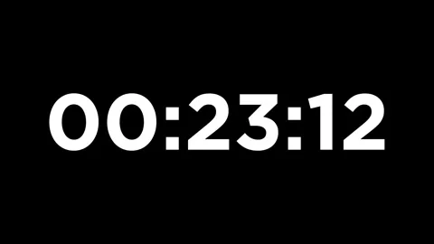 Digital countdown timer 30 Seconds animation Isolated on Black Background Stock Footage 321194019