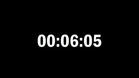 Digital Countdown Timer Animation 10 Minutes Preview of One Hour 4K Stock Footage 316713168