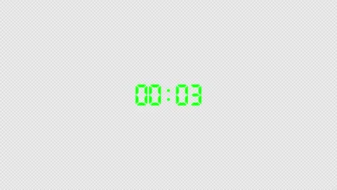 Digital countdown timer animation from 5 to 0 seconds, countdown video Video stock 296674326