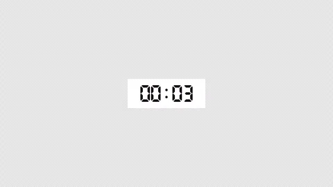 Digital countdown timer animation from 5 to 0 seconds, countdown video 動画素材 296753858