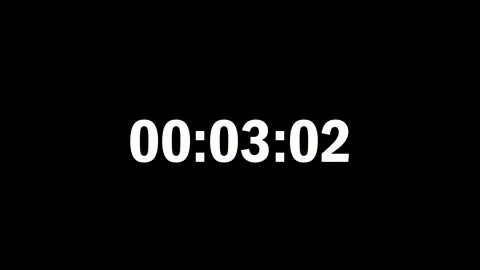 Digital Countdown Timer Animation  5  Minutes Preview of One Hour 4K Stock Footage 316713134