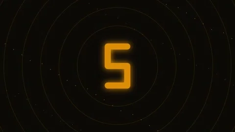 Digital countdown timer animation with glowing orange numbers Stock Footage 345012657