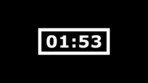 Digital countdown timer on black background motion graphics clip. 库存影片 337520424