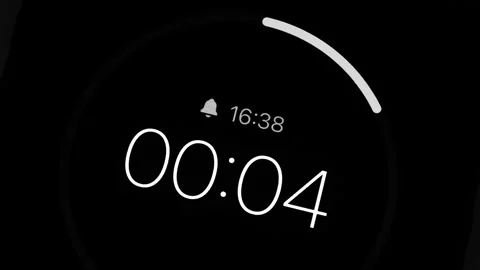 Digital countdown timer decreases from eight seconds to zero Stock-Footage 337420040