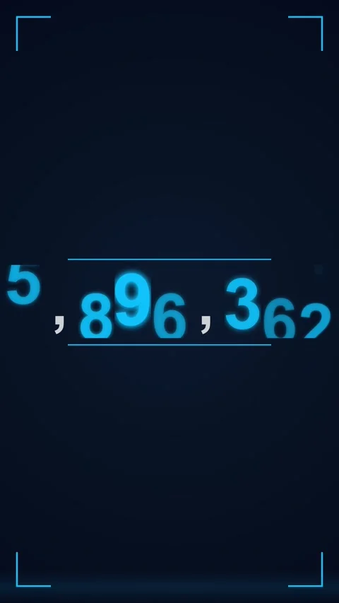 Digital countdown timer display on dark futuristic background 動画素材 344942488