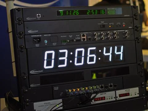 Digital Countdown Timer Display for Event Timing Stock Photos