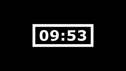 Digital countdown timer display from ten to nine minutes motion. Stock-Footage 337520442