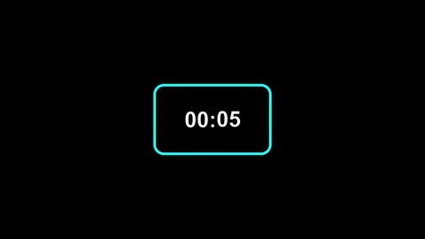 Digital Countdown Timer Displaying Four Seconds on a Black Background. Time.. Stock Footage 321586140
