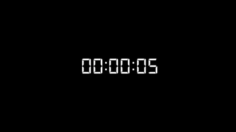 Digital countdown timer displaying white glowing numbers decreasing from te.. Stock Footage 341228891