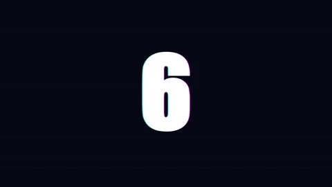 Digital countdown timer with distorted glitch effects on black Видео 345182268
