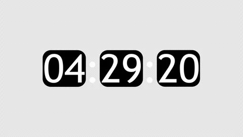 Digital Countdown Timer for Five Minutes or Five Hours Video stock 343373297