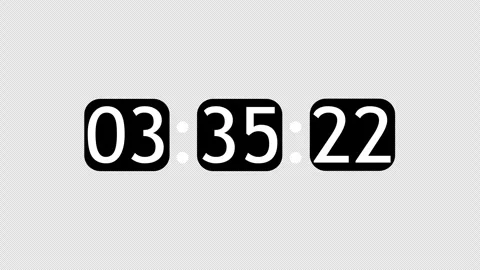 Digital Countdown Timer for Four Minutes or Four Hours Video stock 343373439