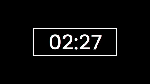 Digital countdown timer with glitch distortion effect on black Stock Footage 338399449