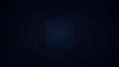 Digital countdown timer with glowing blue numbers and abstract futuristic Stock Footage 340022425