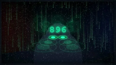 Digital countdown timer with glowing green numbers over abstract binary code Stock-Footage 343156793