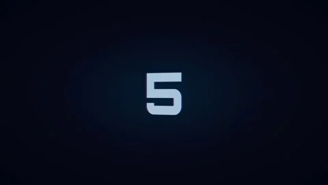 Digital Countdown Timer with Glowing Numbers on a Dark Blue Gradient Background Stock Footage 340023018