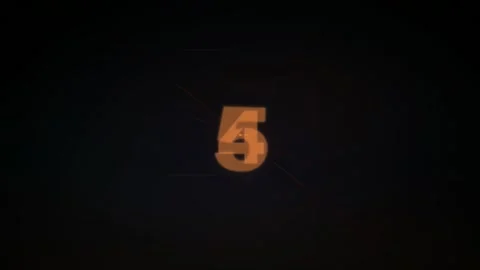 Digital Countdown Timer with Glowing Orange Numbers on Dark Cinematic Stock Footage 340022977