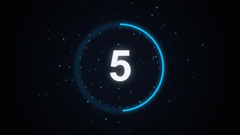 Digital countdown timer with glowing particles and circular loading progres.. Stock Footage 345841438